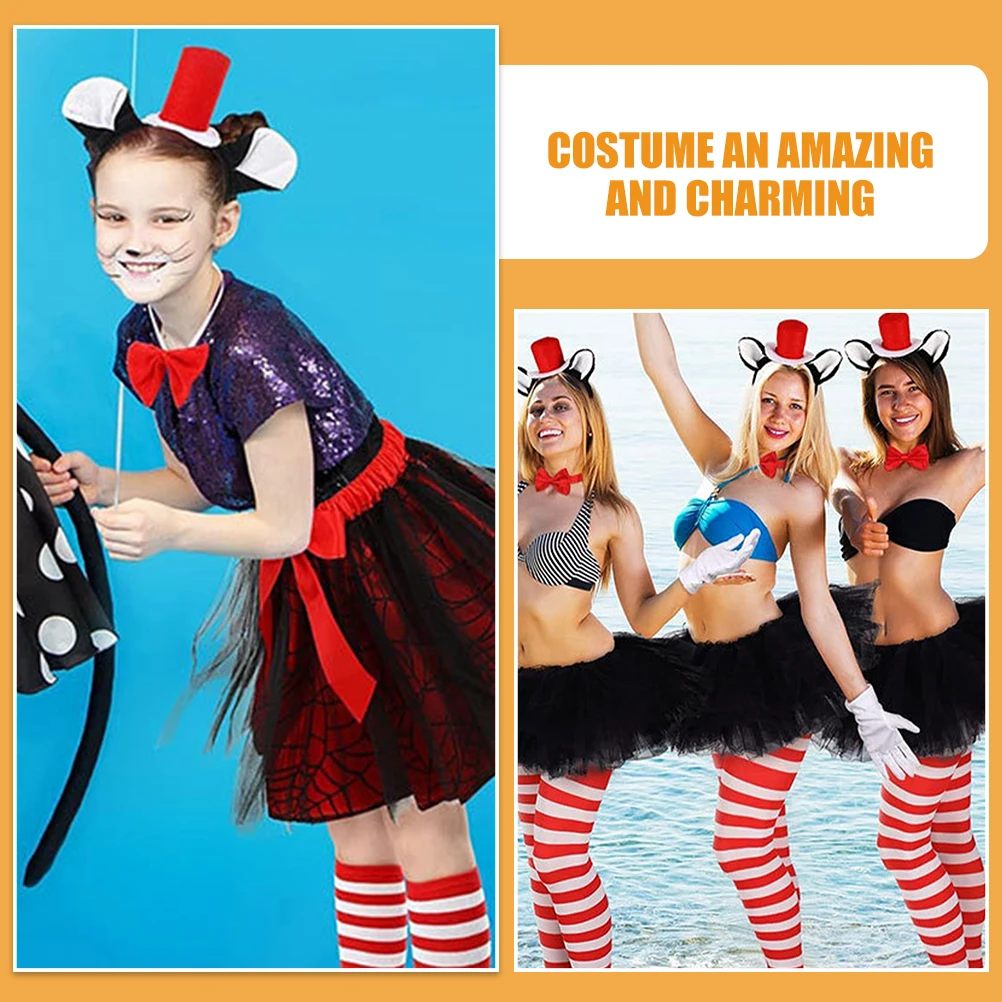 

Makeup Costume Props Red and White Suit Halloween Costumes Animal Cosplay Kit