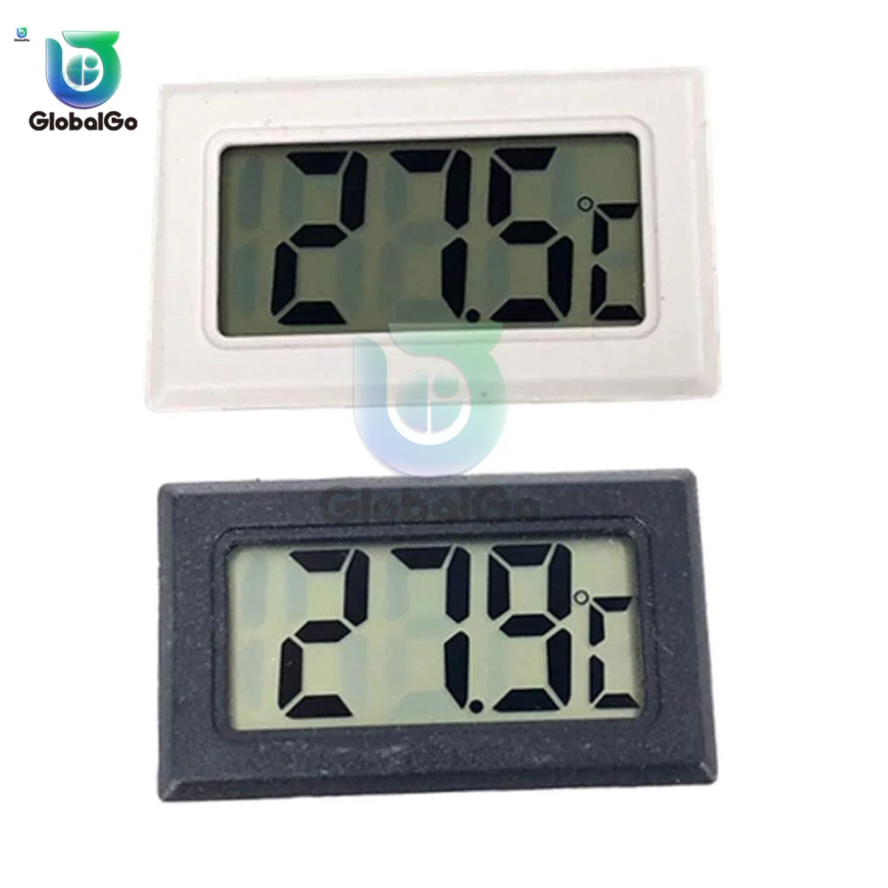 Digital Indoor Thermometer Meter  Embedded Thermometer Rectangular Thermometer Aquarium Temperature Humidity Meter