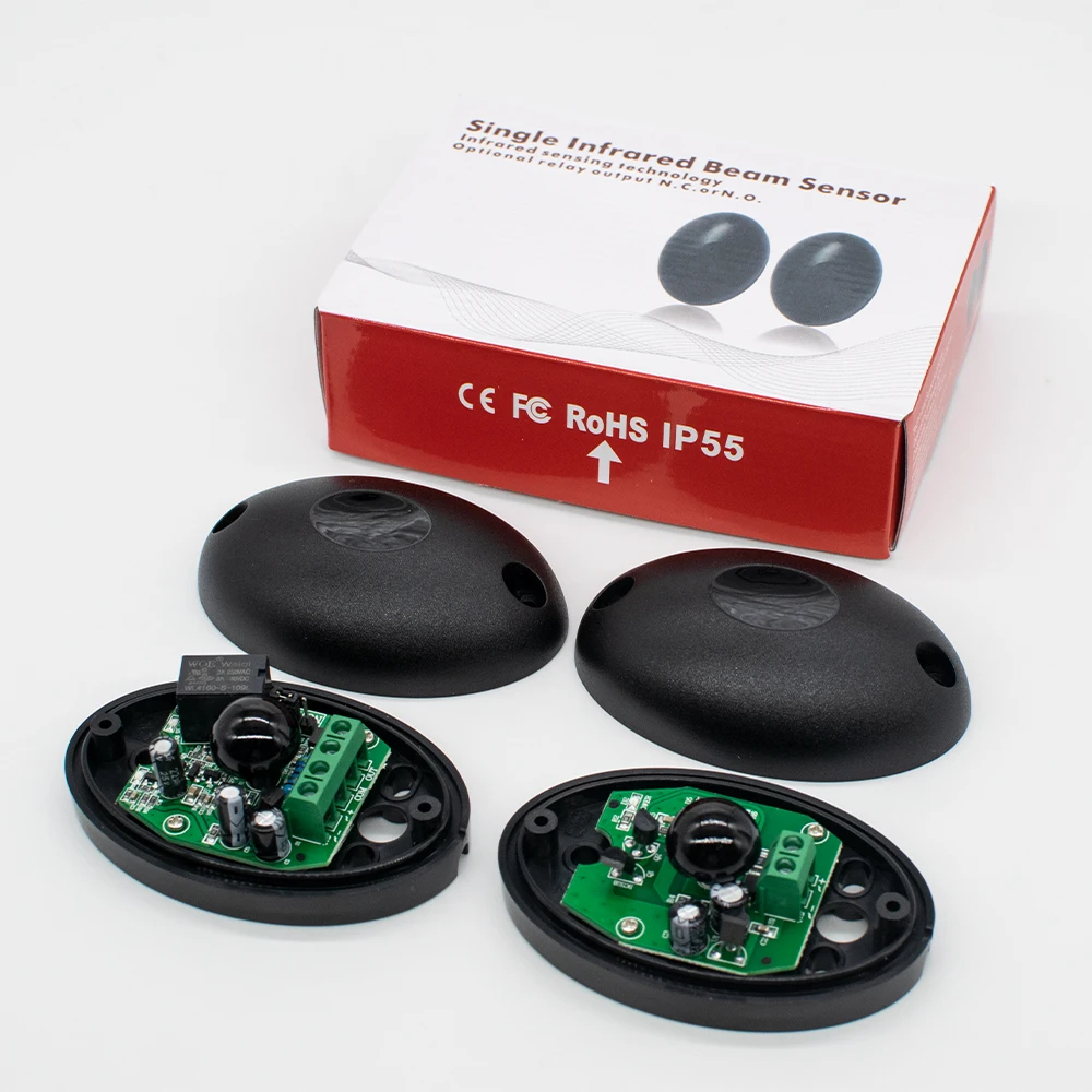 Sensore di allarme Sensore a raggio infrarosso Fotocellula DC/AC 12-24V 15m Portata di rilevamento Impermeabile IP55 Fotocellula Cancello automatico Porta di sicurezza