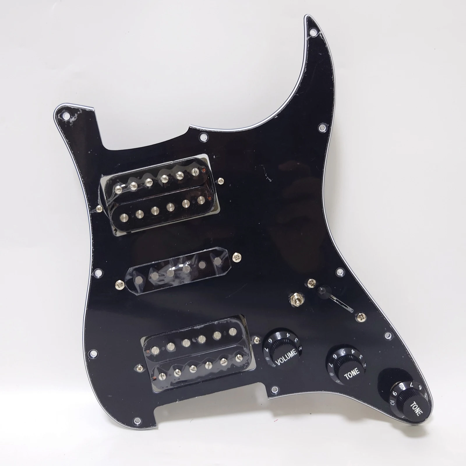 Guitar Prewired Loaded Pickguard with Coil Splitting HSH Alnico 5 Humbucker Pickups Set for ST Electric Guitar