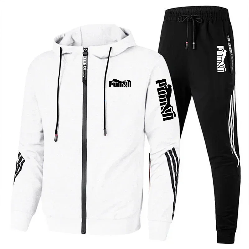 Mens Sweat-shirt Set Hoodies and Sweatpants High Quality Male Outdoor Casual Sports Jogging Suit Gym Longsleeve Tracksuit S-3XL