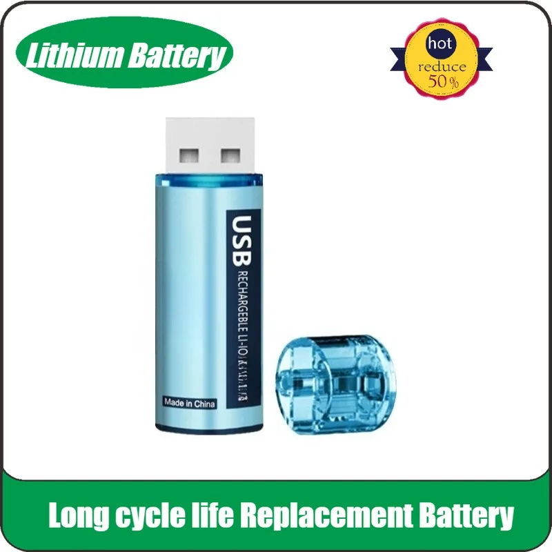 

New Aa 1500mWh 1.5V Rechargeable USB Lithium Battery for Small Fan Electric Toy Pilas Remote Control Mouse 1 5v Recargables