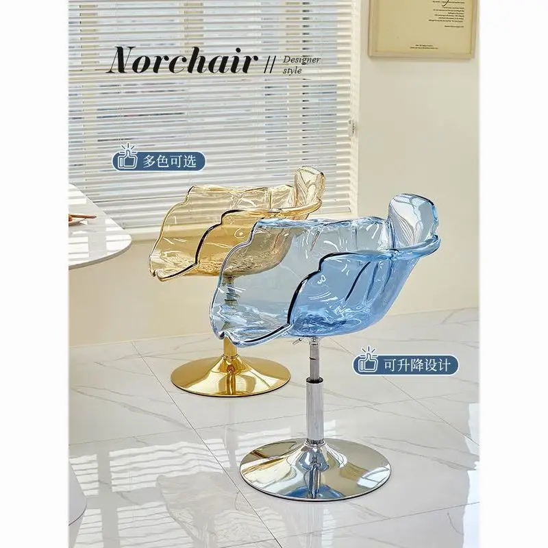 

Adjustable Dining & Desk Chair, Luxurious Transparent Seating for Bar, Living Room & Study