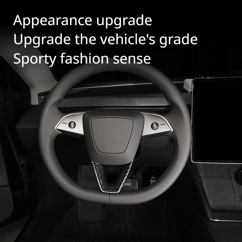 Steering Wheel Patch for Tesla Model 3 Highland Model Y/YL 2025 Steering Wheel U-shaped Patch Protective Cover ABS Accessories
