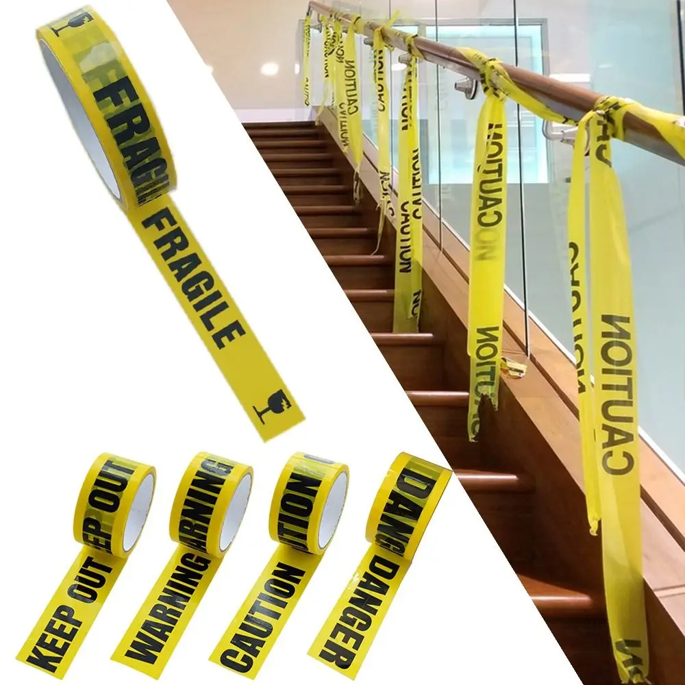 

Black Character Warning Tape Yellow Tape FRAGILE Danger Identification Tape Ornament KEEP OUT Caution Signs Adhesive Tape