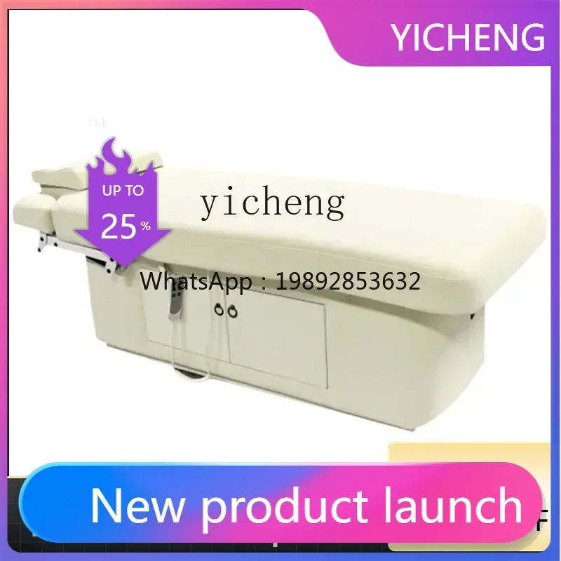 

LYY Electric Lift Beauty Care Bed Special Heating Knee Bending Latex Tattoo Embroidery for Beauty Salon Physiotherapy Bed