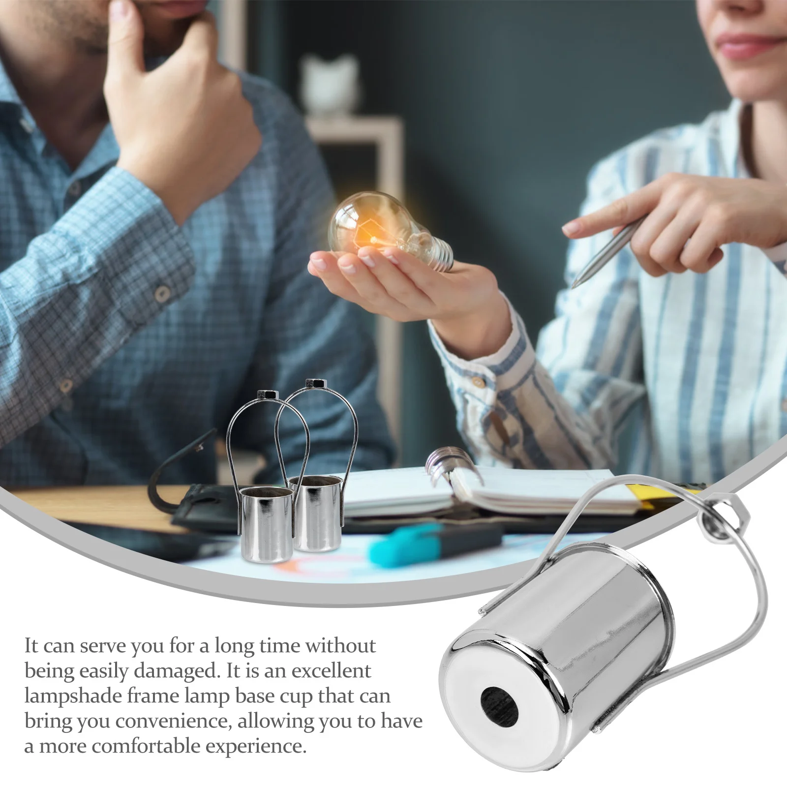 

8pcs E27 Lamp Base Cup Light Shade Holder For Wall Ceiling Lamp Diy Fixture Pendant Lampshade Frames Cage Guard Ring Fitter