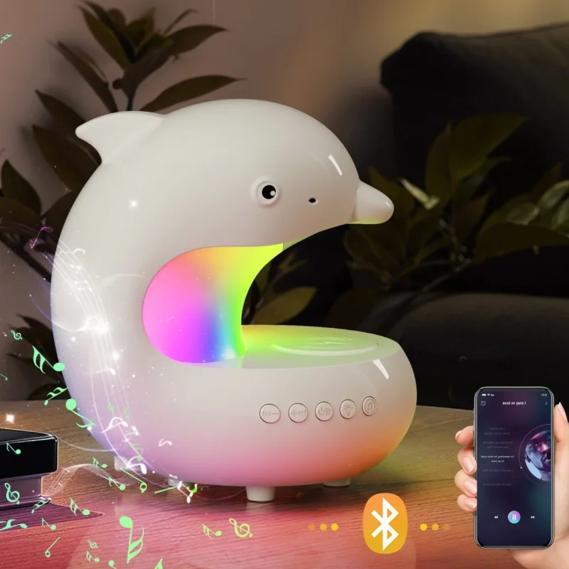 Wireless Charging Night Light, Creative Bedside Table Lamp, Bedroom Decor Ambient Light, Trendy Desktop Phone Lamp for Home