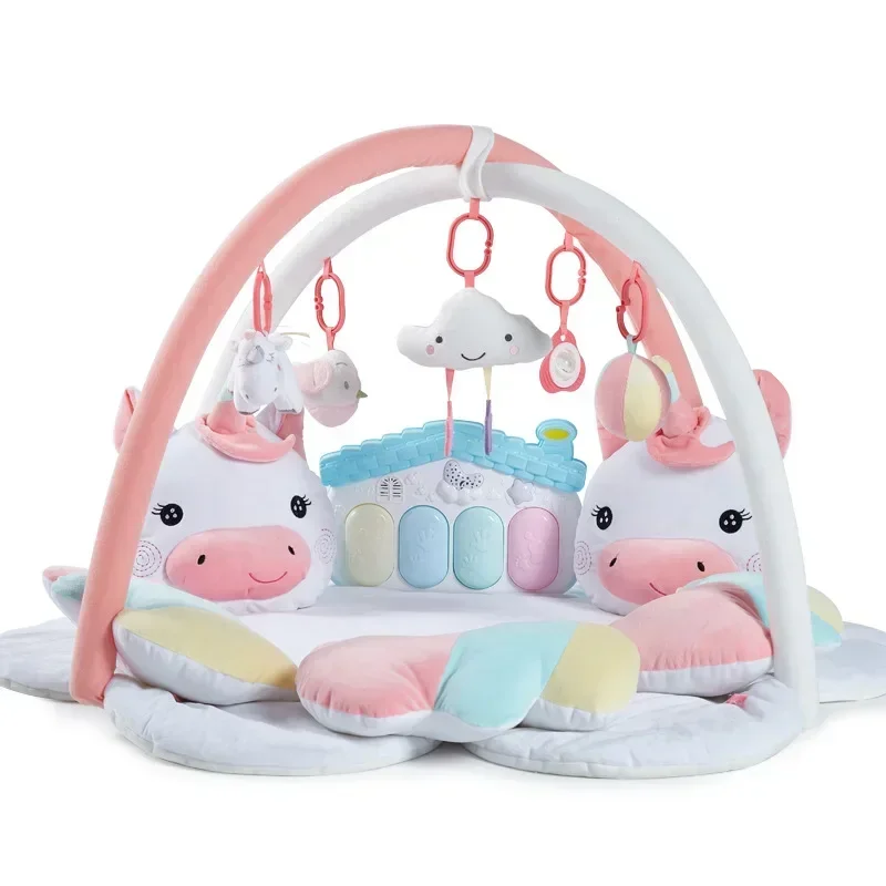 Cartoon unicorno pedale pianoforte musica tappetino per bambini palestra per bambini tappeti per bambini tappetino strisciante tappeto per bambini giocattoli per bambini bambole di peluche giocattolo