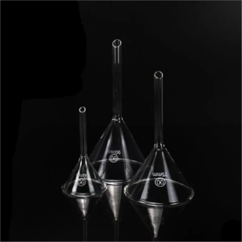 40-150mmMiniature Lab Glass Funnel Borosilicate Glassware Triangle Funnel