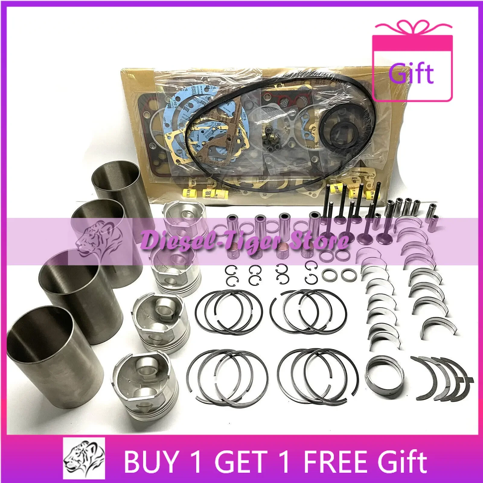 

4D94E-1A Overhaul Rebuild Kit For Komatsu WA65-3 WA75-3 D20P-7 FD20 FD25 FD30