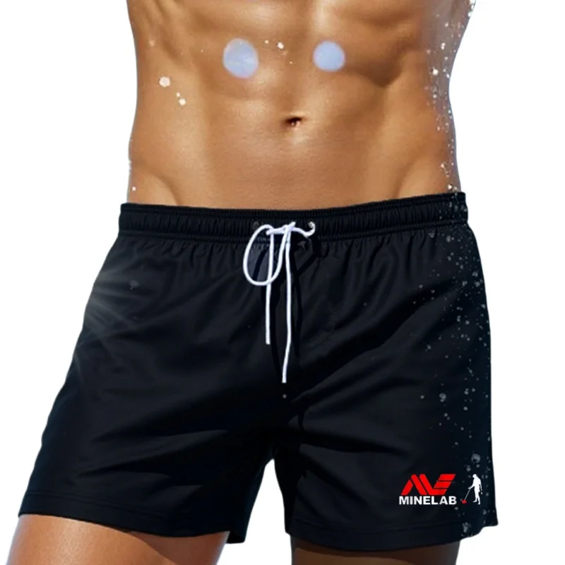 

Sports shorts for men in summer thin ice silk quick drying five quarter pants fashionable waffle style drawstring shorts