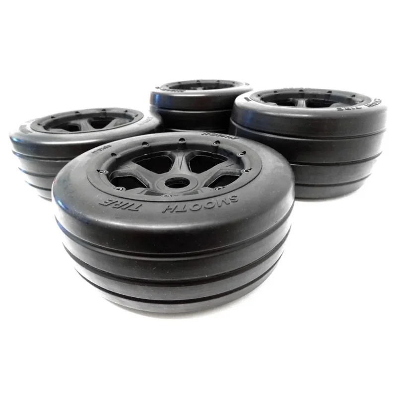 Rovan On-Road Racing Slick Tire Mounted on 5-Spoke Rim with 24mm Hex for HPI Baja 5R 5B Sport 1/5 King Motor Buggies