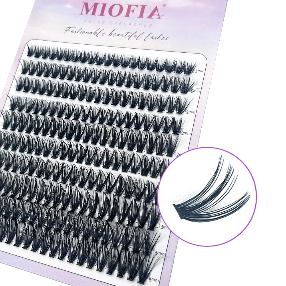 160 Bündel Nerz-Wimperncluster, C/D-Locken, individuelle natürliche russische Wimpern, 8–16 mm, DIY-Wimperncluster-Erweiterungen, Make-up-Tools – Detail 7