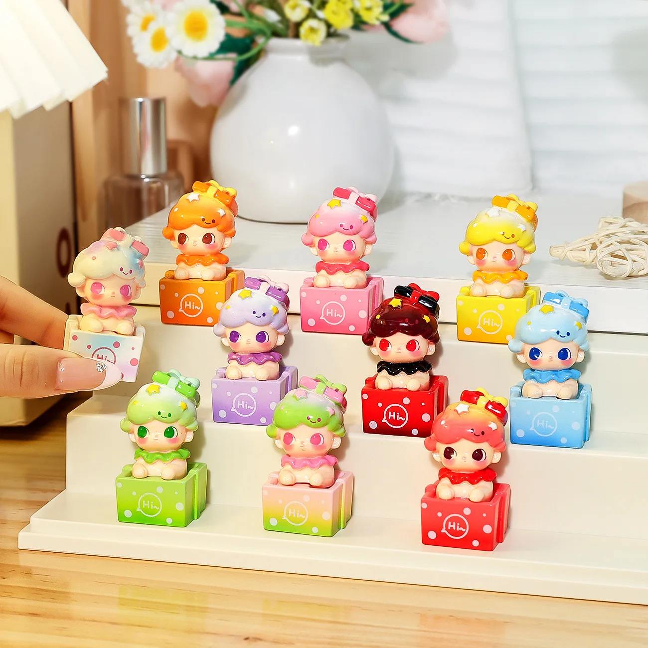

10PCSGift box ornaments carrying small pendant tabletop gift tide play cute cute tabletop ornaments
