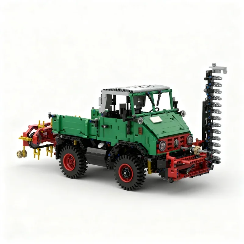 3019PCS Moc City RC Unimog U411 With Band Rake And Cutter Bar Model DIY Creative Ideas Technology Toy Assembly Bricks Gift