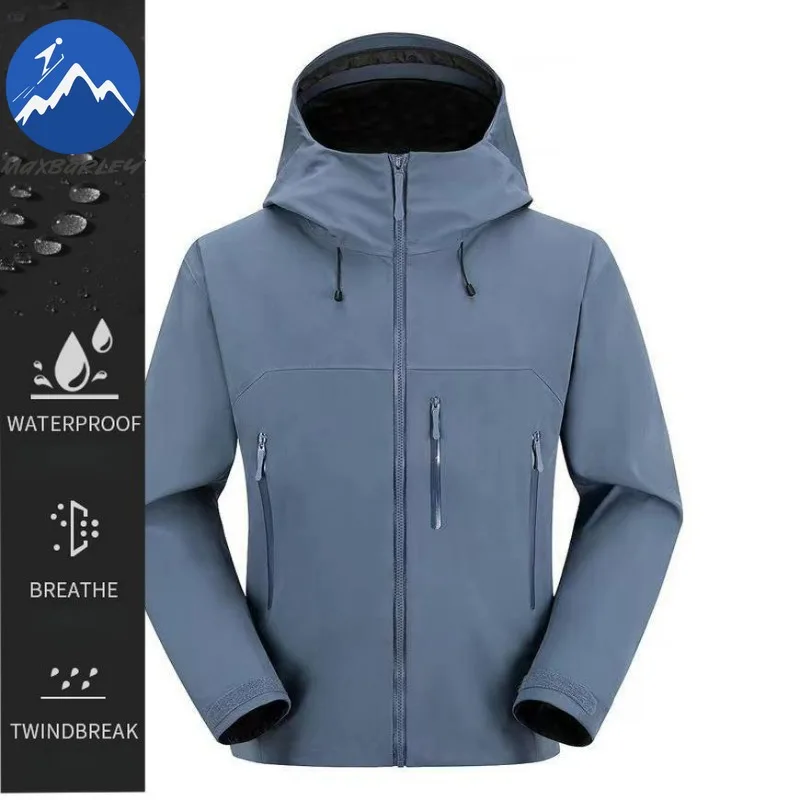 

Maxbarley Luxurious Men Jacket Fashion Hooded Outdoor Camping Lightweight Coat Leisure Daily Style Windproof Autumn Garment