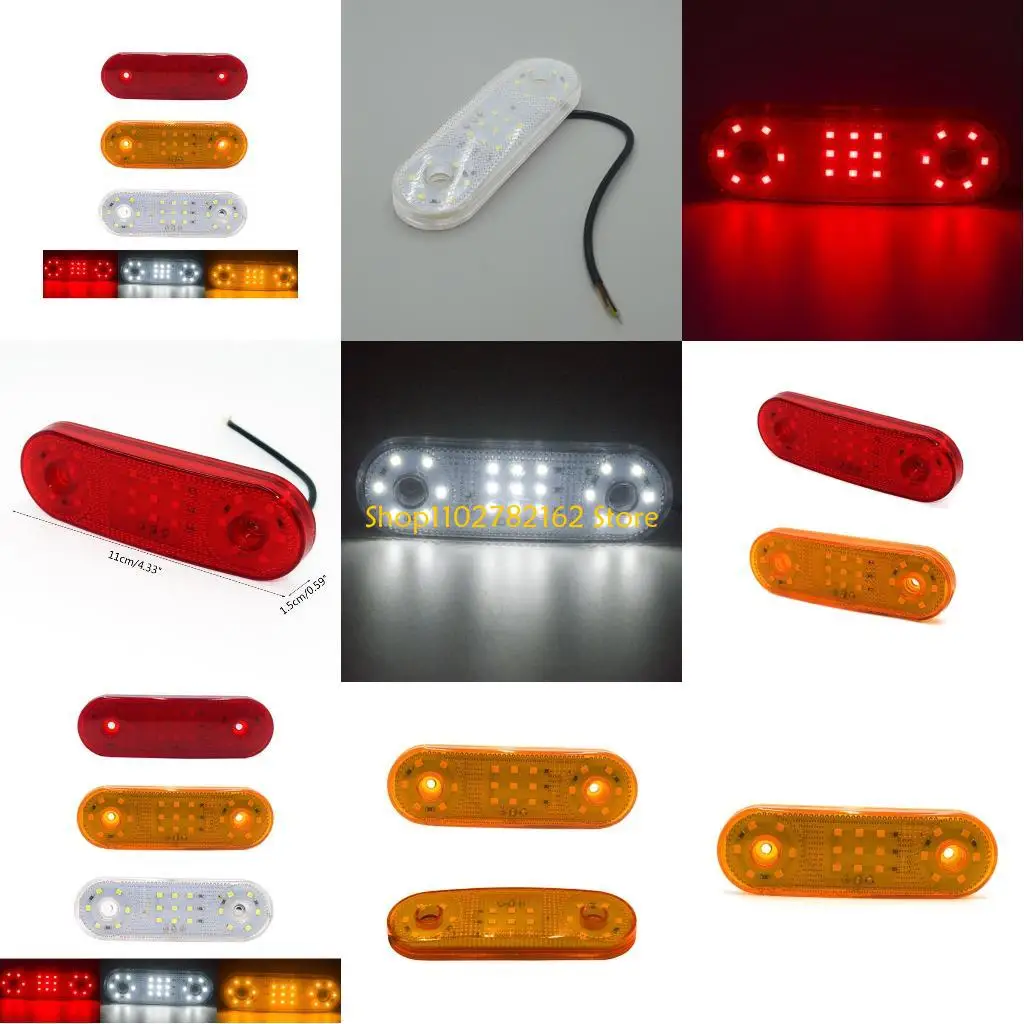 

547B 5Pcs Truck Trailer Side Marker Indicators Clearance Light Car Brake Rear Lamps