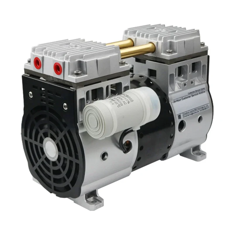 high precision low noise AC 550W 200L/min oil-free small piston vacuum pump