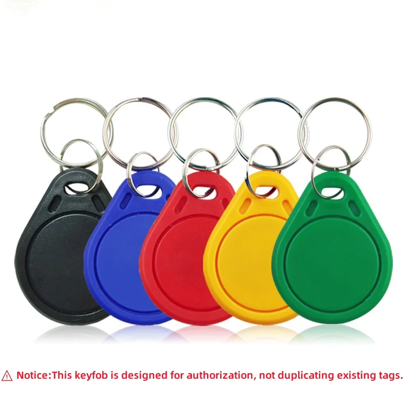 

5P 13.56Mhz Mi-fare Keyfob High Frequency MF Keytag Proximity Card S50 Classic 1K Smart Tag NFC RFID Keychain for Access Control