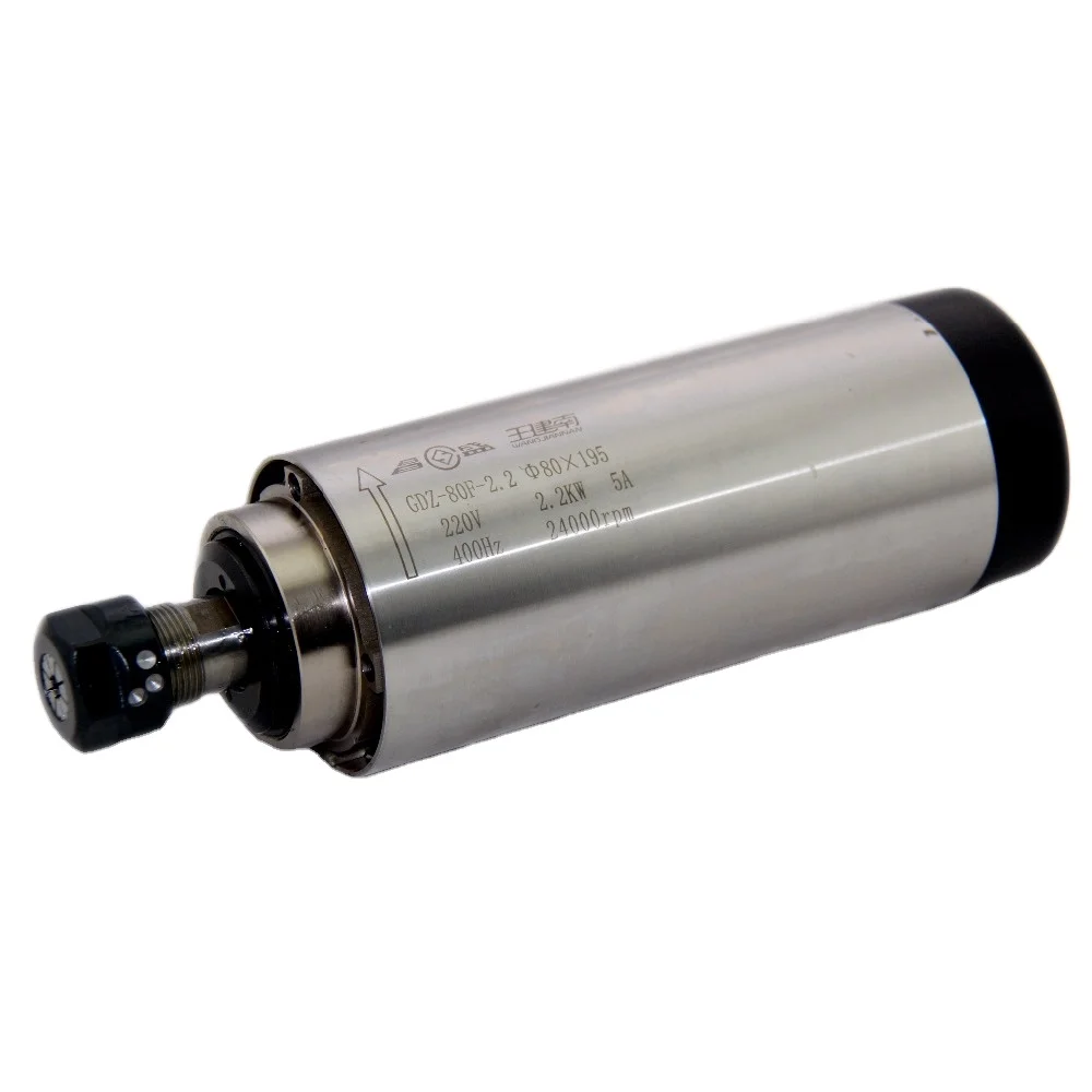 

Manufacture 2.2kw Round Air Cooled High Speed Three Phase Asynchronous Spindle Motor for Wood Carving CNC Router