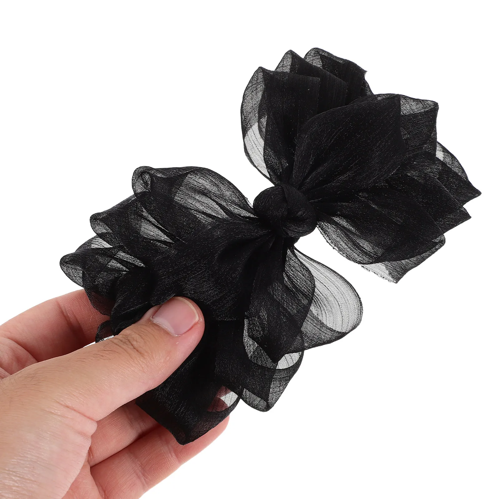 2Pcs Princess Style Hair Bow Clips Organza Metal Spring Barrettes Wedding Bridal Hair Accessories for Women Party