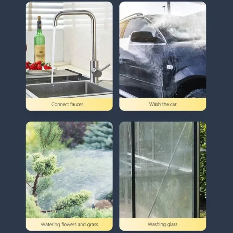 High Pressure Washing Water Gun Adjustable Nipple Type Portable Direct Spray Car Wash Nozzle Home Garden Shower Water Gun Tools image 5