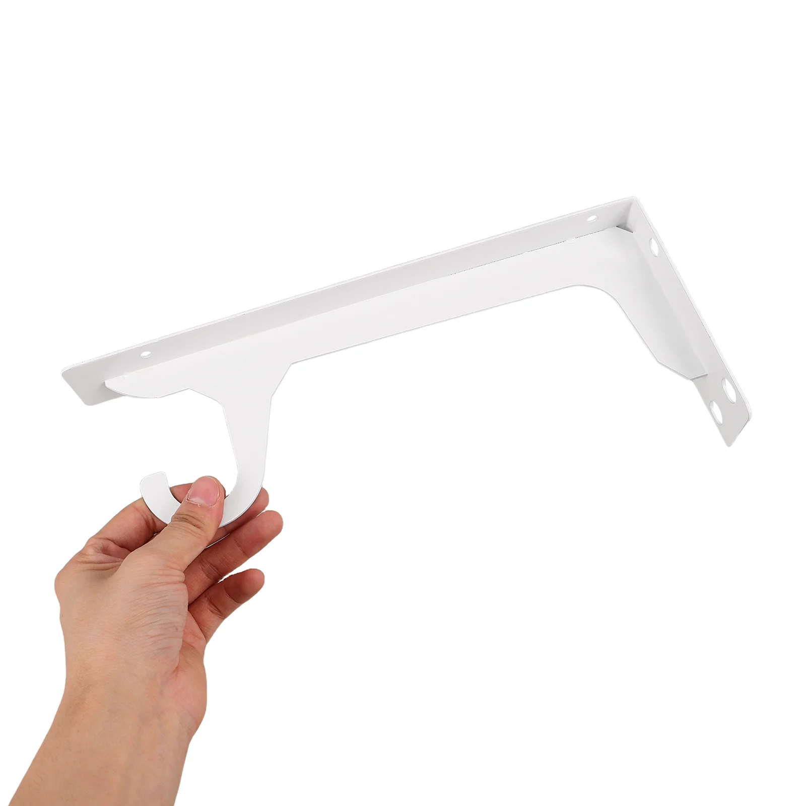 

2Pcs Metal Closet Rod Holders Wall Mounted Heavy Duty Wardrobe Rod Brackets Sturdy Support for Clothes Rail Hanging Bracket