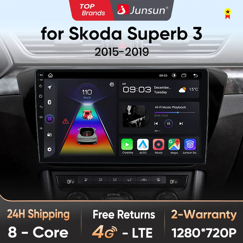 Junsun V1pro AI Voice Android Auto Radio für Skoda Superb 3 2015–2019: Ein umfassender Testbericht mit echten Nutzererfahrungen