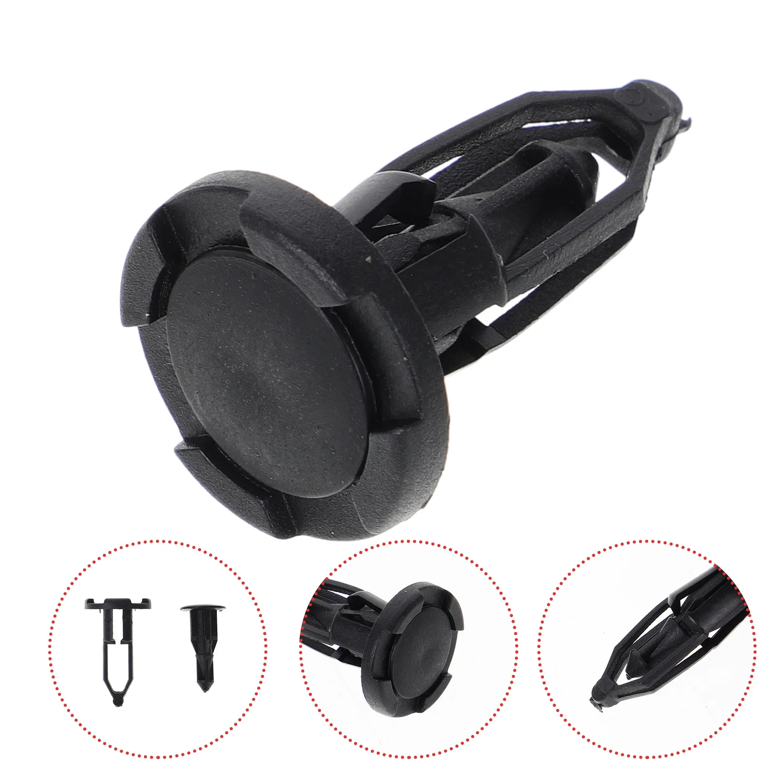 

50Pcs Universal Auto Clips Bumper Retainer Nylon Push Pin Screws Fastener Kit for Front Rear Car Bumpers Grilles