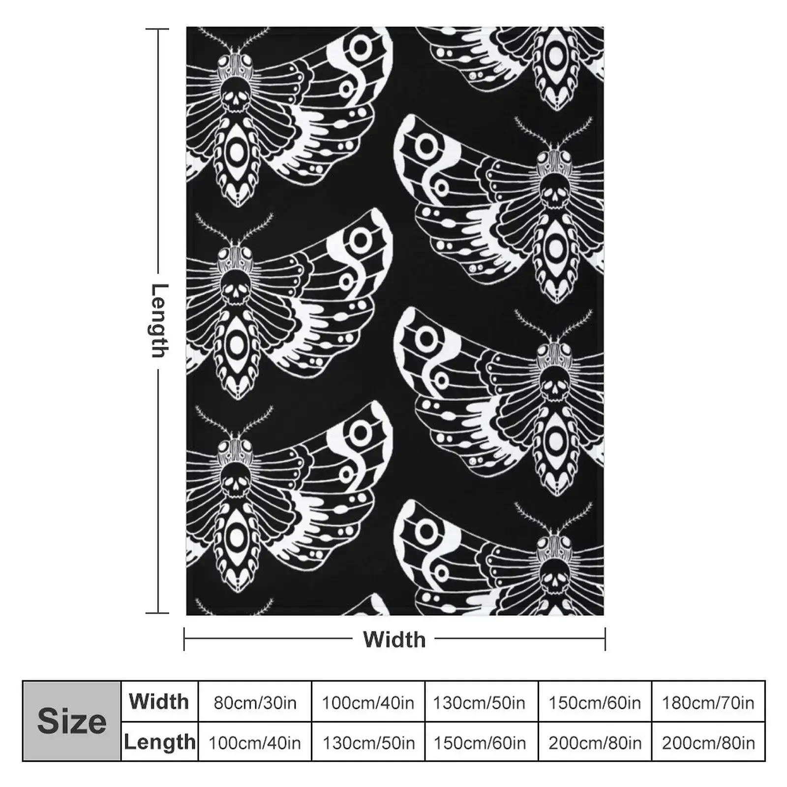 Death Moth Throw Blanket Warm Designers valentine gift ideas Summer Picnic Plaid on the sofa Blankets
