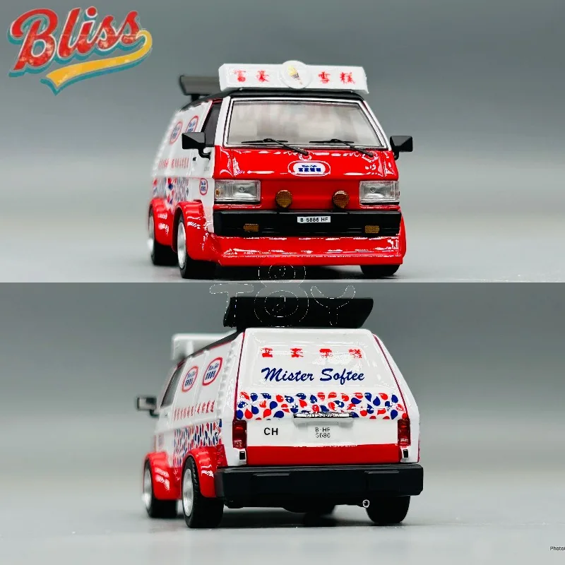Modèle de voiture réaliste HEC Limited Edition Bliss 1:64 en alliage Mitsubishi Delica L300, collection pour adultes, objet de décoration