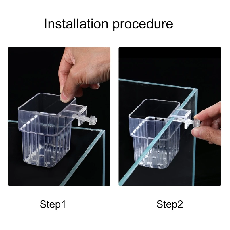 R1WA Hangings Aquarium Plant Holder Aquatic Plant Pots with Hole Aquarium Plant Cups for Emersed Plant Aquascapes Decorations