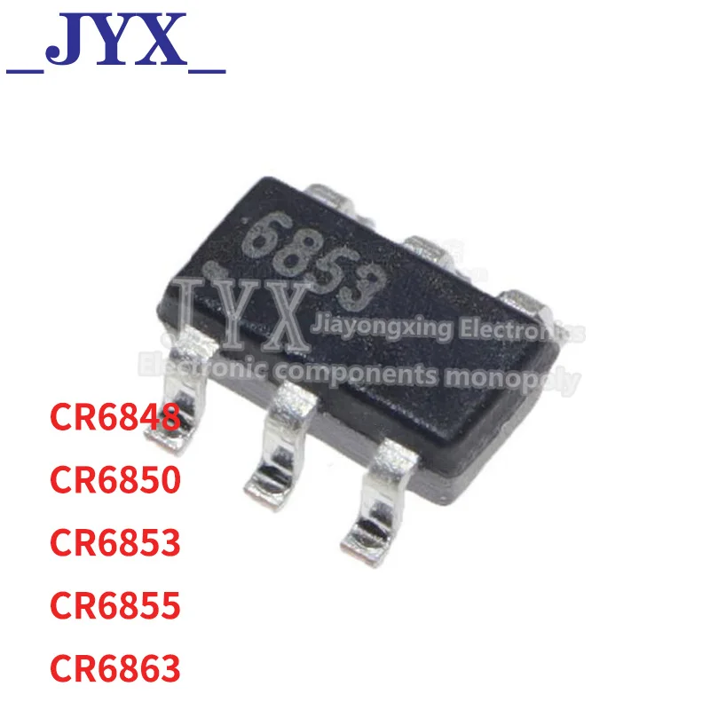 10pcs/lot CR6848 CR6850 CR6853 CR6855 CR6863 SOT23-6 CR6848S CR6850S CR6853S CR6855L CR6863B SMD Switching power supply chip IC
