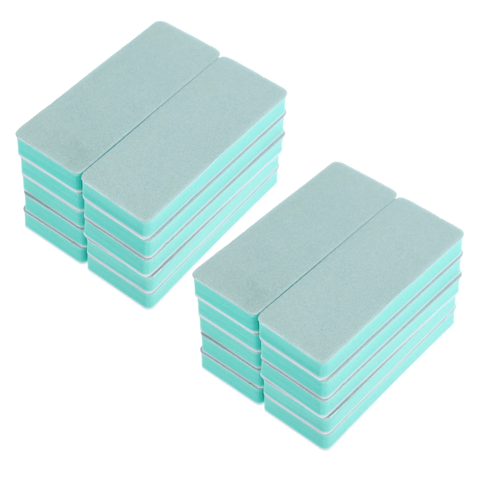 

25Pcs Polishing Block Double Sided Green White Soft Sponge Nail Buffer Block Fine Grit Abrasive Manicure Nail Salon Finishing