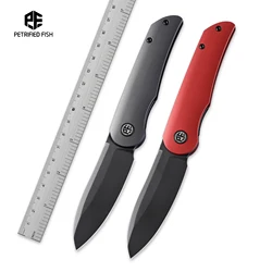 Coltello pieghevole PFE16 per pesci petrificati Coltello N690 Manico in micarta Coltello a spillo Strumenti multifunzionali Caccia Campeggio Strumento manuale EDC