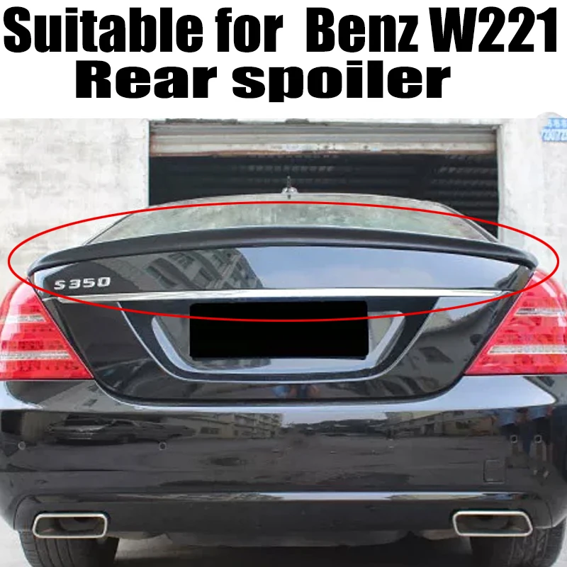 

Rear Trunk Lid Boot Ducktail Lip Car Spoiler Wings For Mercedes Benz S Class S320 S400 S420 S450 S600 W221 Exterior Accessories