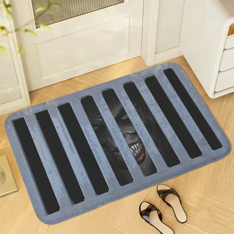

Clown Trap Horror Art Door Mats Bathroom Hallway Corridor Carpet for Kitchen Custom Balcony Bedroom Rug Slip-resistant