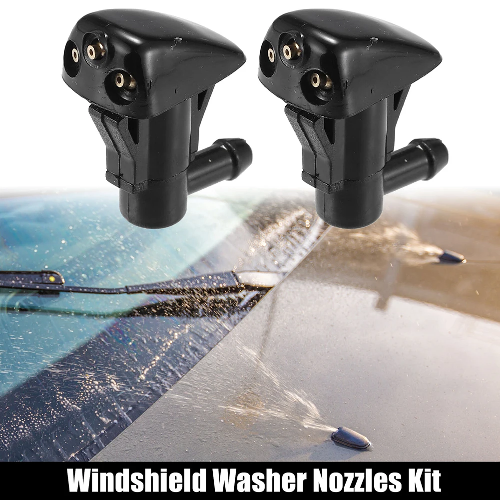 2Pcs Car Windscreen  Washer Jet  Spray Nozzle  For Hyundai For Tucson 986302E100 Dual Holes Windshield Nozzle Water Spray Jet