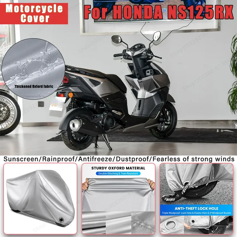 

For HONDA NS125RX No Ear Motorcycle Cover - Outdoor Full Body Protection, Waterproof Dustproof Sunscreen Accessories