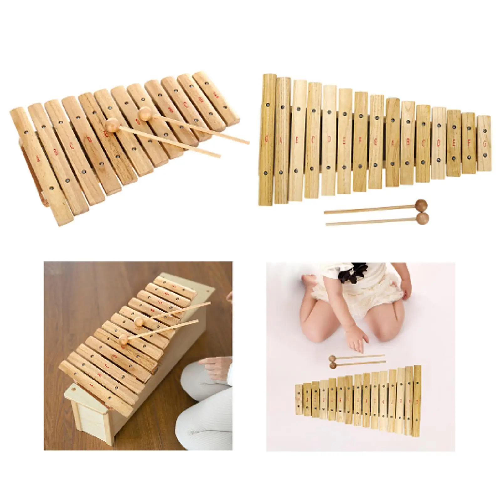 Xylophone for Kids Wooden Xylophone Motor Skill Portable Professional Tuning Gift Choice Music Enlightenment Montessori Toy