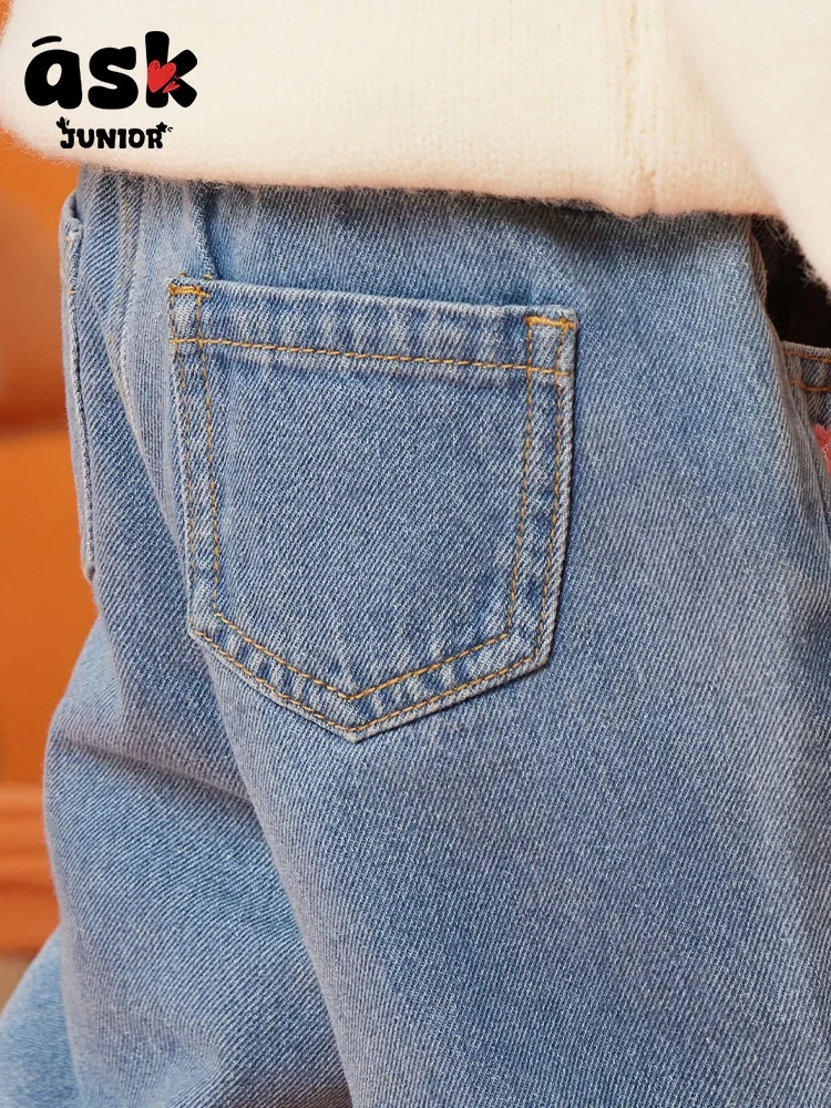 اسأل جونيور فاشن كومفورت توين جيرلز ربيع مطرز فجل الدينيم للأطفال #6