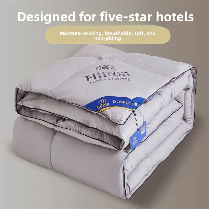 Hilton Silk Comforter Thin Summer Air Conditioning Single Double Person Summer Cool Spring Autumn Winter Core Silk Quilt