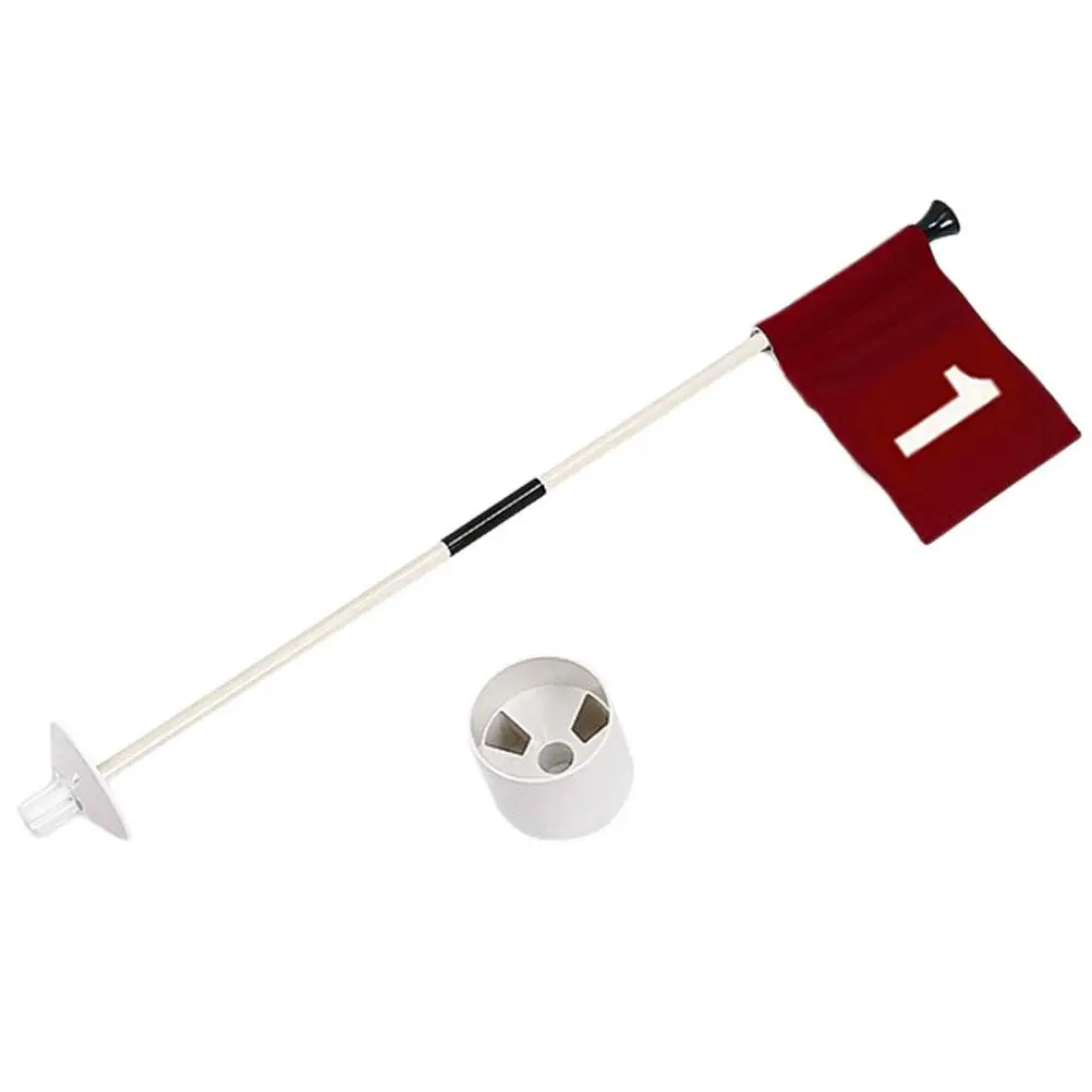

Golf Flagpole Kit with Number Flags Glass Fiber Golfing Target Practice Supplies for Training Court Lawn Flags Golf Green