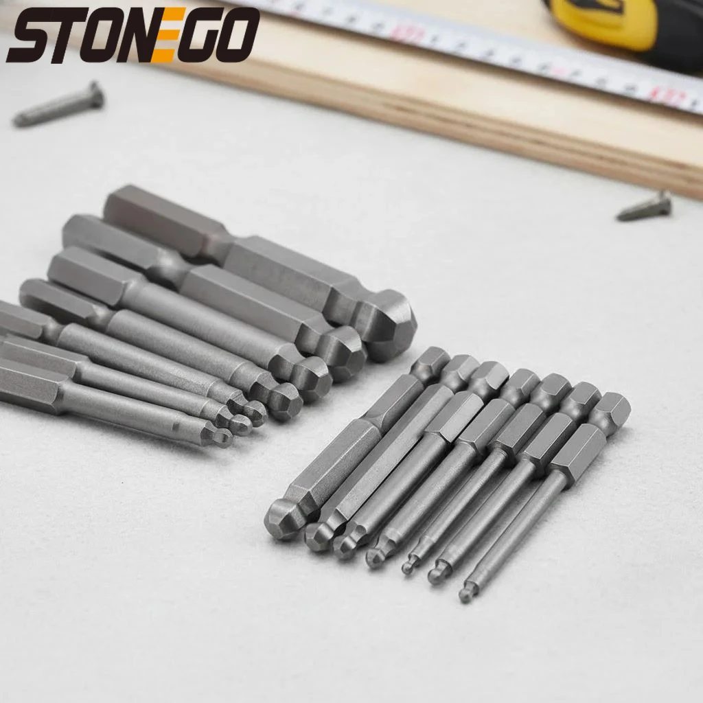 1/4 Inch Hex Shank Air Impact Wrench Pneumatic Hexagonal Spanner Batch Head Nozzle Hardened Steel Tool for Automotive Repair