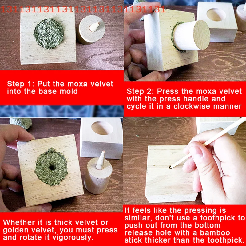 لتقوم بها بنفسك برج الكى قالب خشبي الشيح النقي Moxa الطب الصيني التقليدي العلاج مدلك الجسم صحة الرحم الدافئ #3