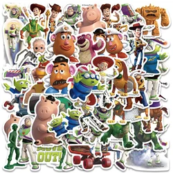 Pegatinas de Disney 3D de Toy Story para portátil, 50 piezas, dibujos animados divertidos, para botella de agua, equipaje, cuaderno, Graffiti, vinilo, resistente al agua