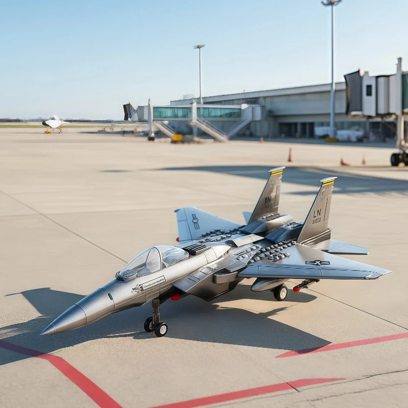 

F-15 Eagle Fighter Building Block Model Kit Military Aircraft Toy Exquisite Assembly Collectible Ornament Birthday Gifts