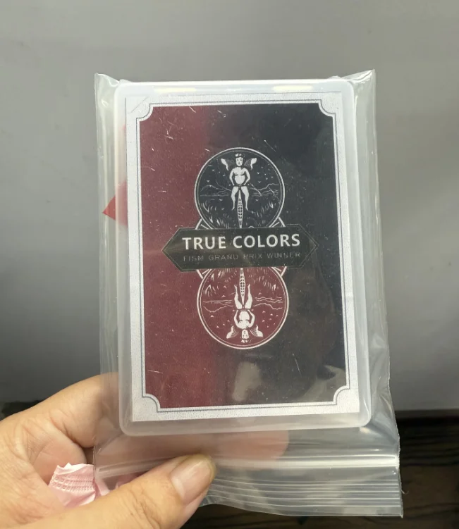 TRUE COLORS Color-Changing Playing Cards Instant Red/Blue Back Transformation Visual Close-Up Magic Prop for Street Stage Magia