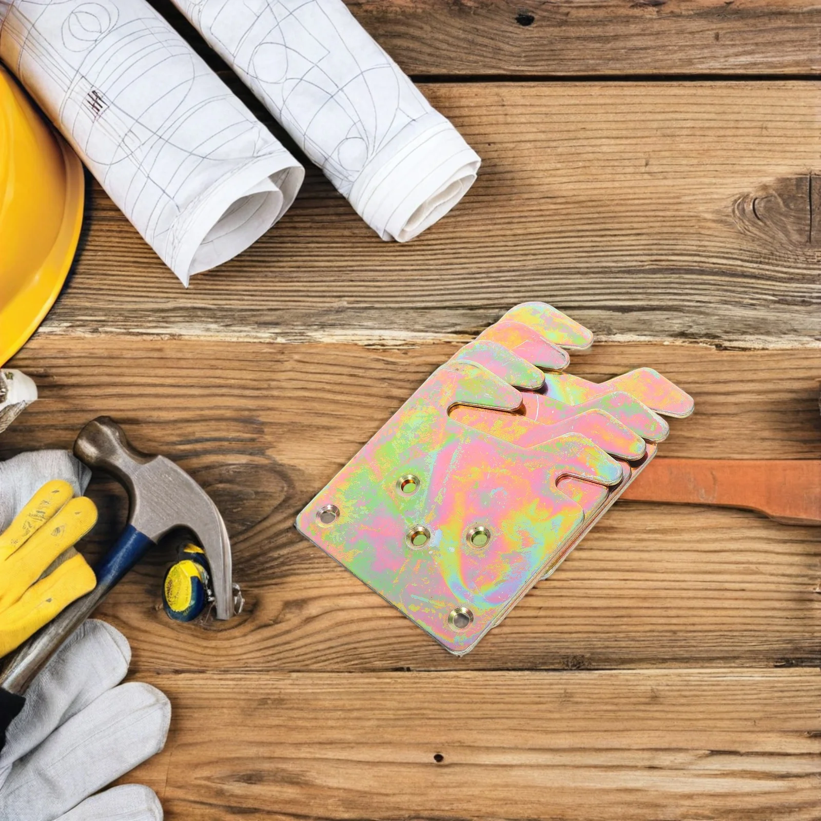 

Sturdy Bed Rail Support Brackets 4pcs Fitting Plates for Wooden Frame Repair Headboard Footboard Connection Hardware